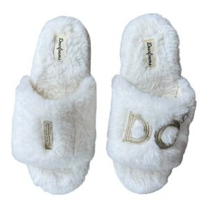 "I Do" Bridal Slippers Medium 7-8